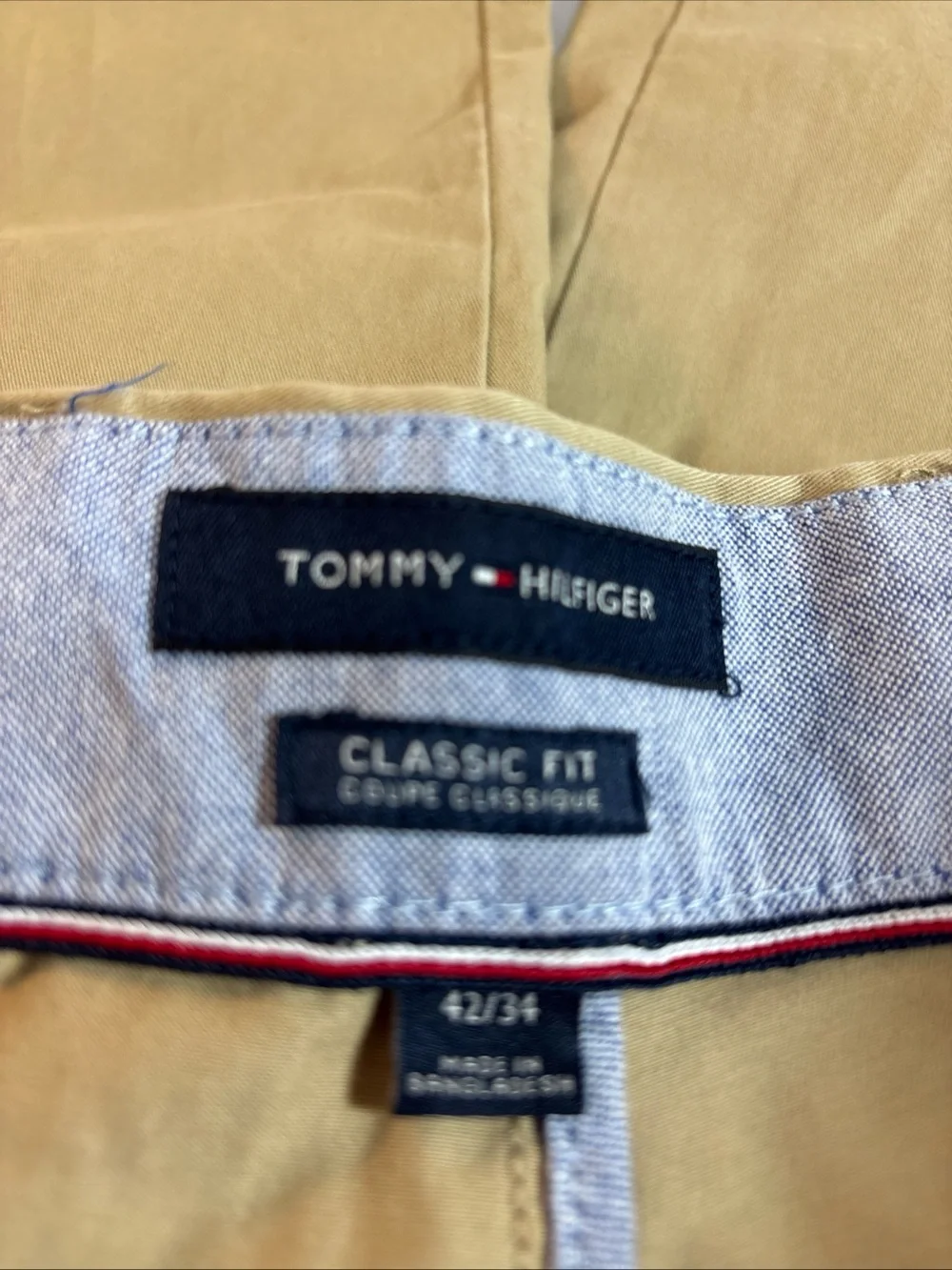 Tommy Hilfiger Men's Classic Khaki Pants - Neutral Tan. 1102